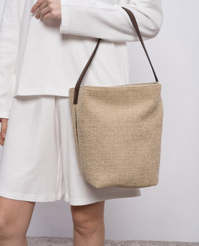 The Row Бежева сумка Park з льоном W2059W14L72