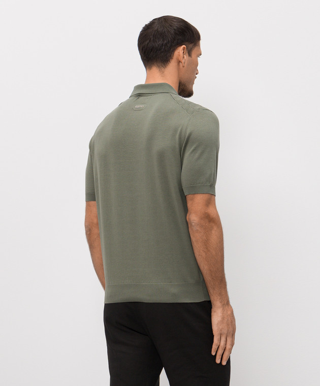 Stefano Ricci Зеленое поло в узор K616458P31F26220 изображение 4