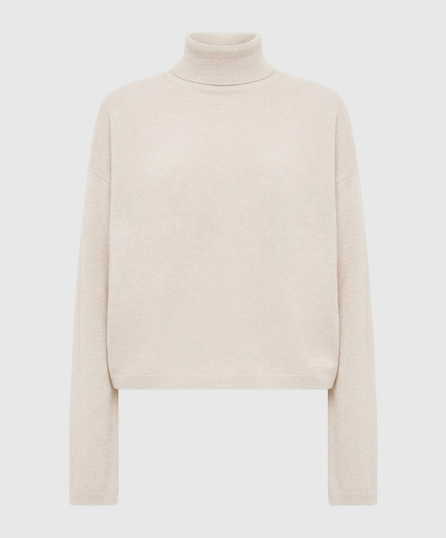 Woolrich Бежевий светр з вовною з вишивкою логотипа CFWWKN2042FRUF0574