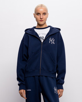 Sporty & Rich Синя утеплена спортивна куртка Yankees ST094818635BL107