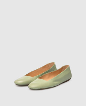 Marsell Зелені шкіряні балетки Distesa MW8455P015
