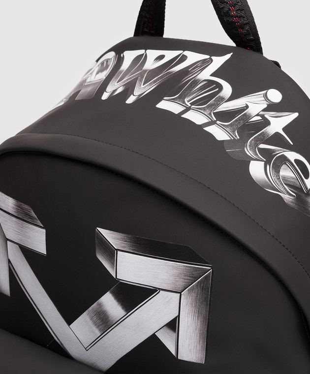 Off-White Чорний рюкзак Rubber OMNB123F25FAB005 зображення 4