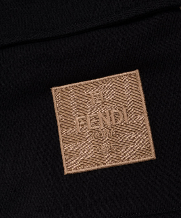Fendi Дитячі чорні джогери-карго з нашивкою JUF1715V0 зображення 3