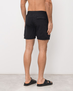 Stone Island Черные шорты для плавания с нашивкой L1S15B100004S0043