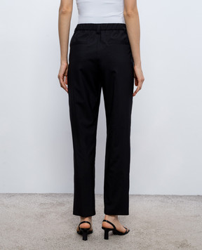 Marco Pescarolo Черные брюки Zeza из шерсти и шелка ZEZAD5314