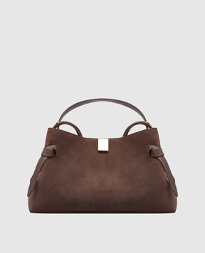 YUZEFI Коричневая замшевая сумка Gyoza GYOZA