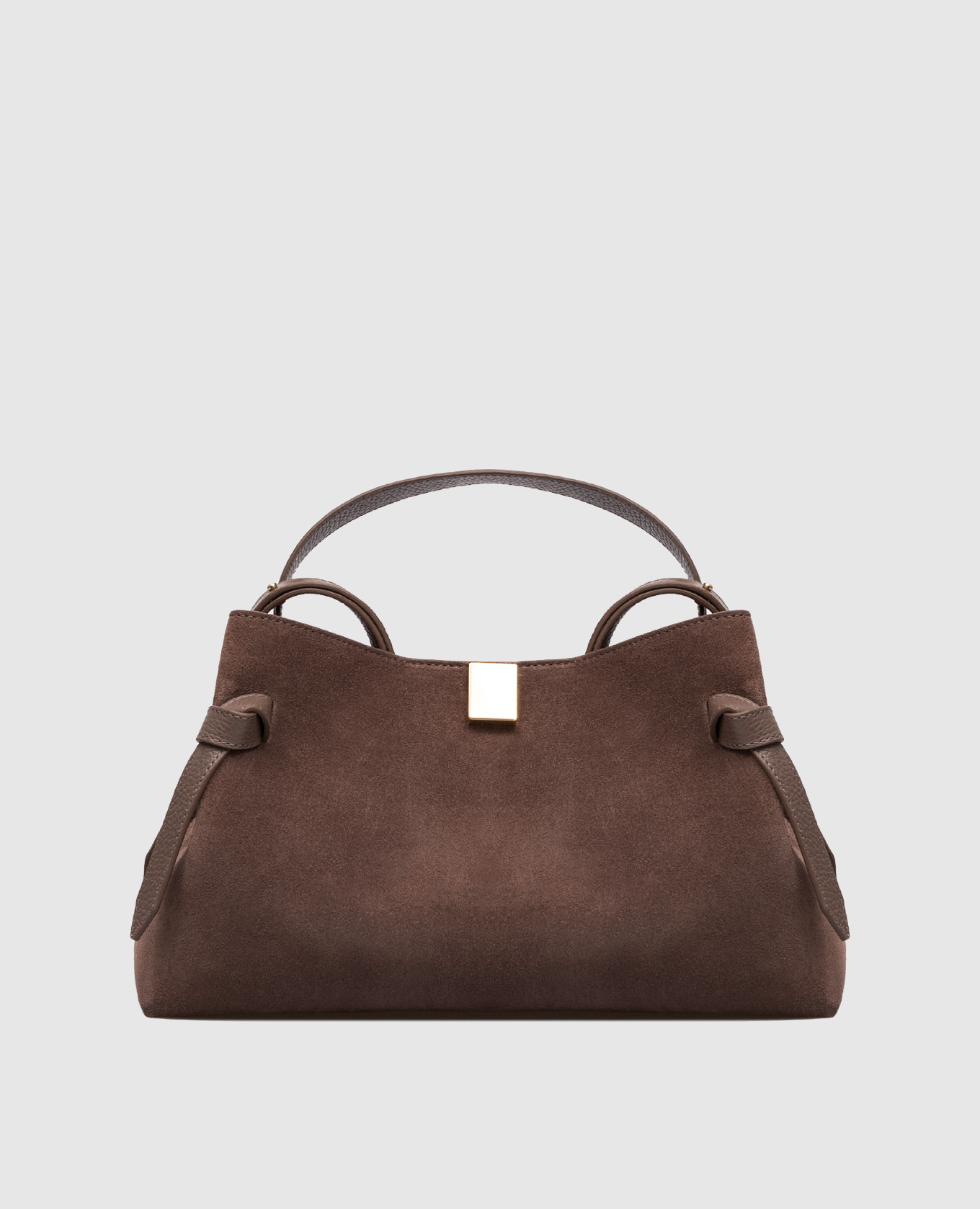 Коричневая замшевая сумка Gyoza