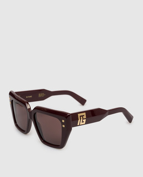 Balmain Бордові сонцезахисні окуляри B-Famе із золотом 18 карат BPS193C54