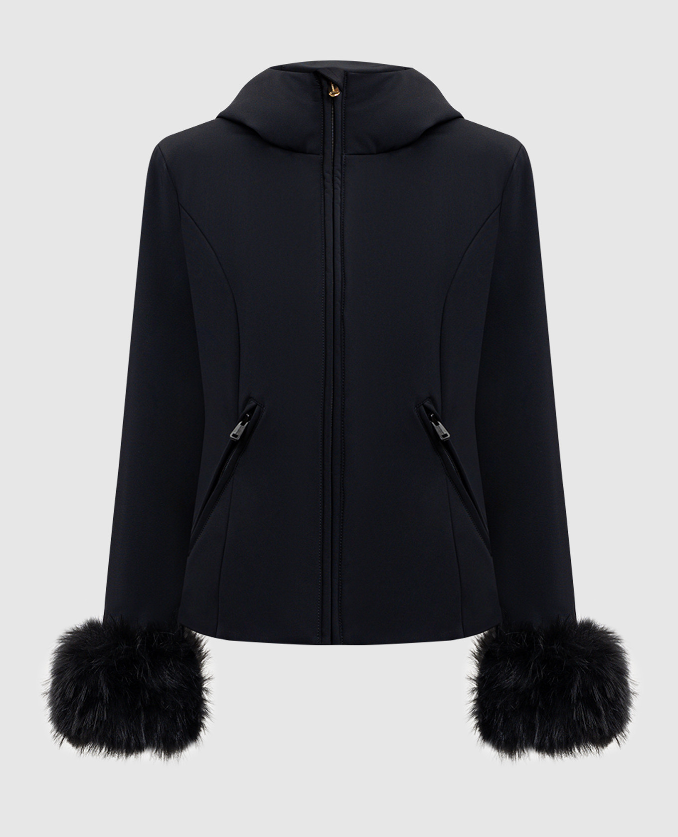 

Черная горнолыжная пуховая куртка ELEGANZA, Черный, Куртки