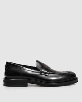 Dolce&Gabbana Черные кожаные глянцевые лоферы A30267A1203