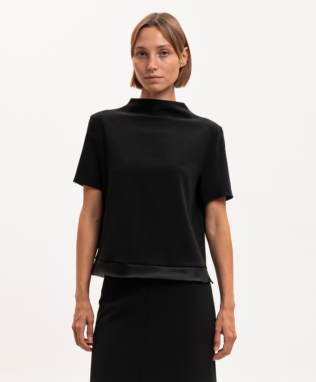 Jil Sander Черная блуза из шерсти J02NC0314J40356 изображение 3