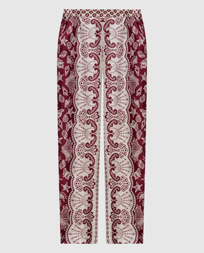 MANTERO 1902 Бордові штани Doris із шовку 0227A2811T0879N