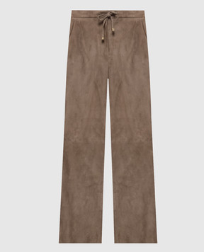 Max Mara Бежевые замшевые штаны TEMPIO SMMTEMPIO