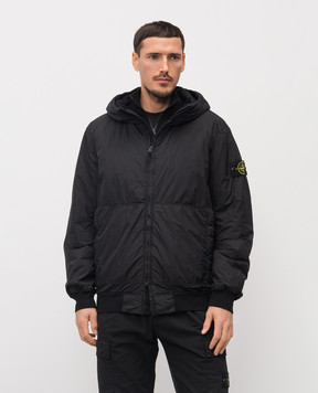 Stone Island Черная куртка с логотипом патча L1S154100110S0A23