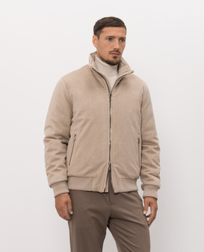 Peserico Бежевая куртка из шерсти и кашемира R52295A6717