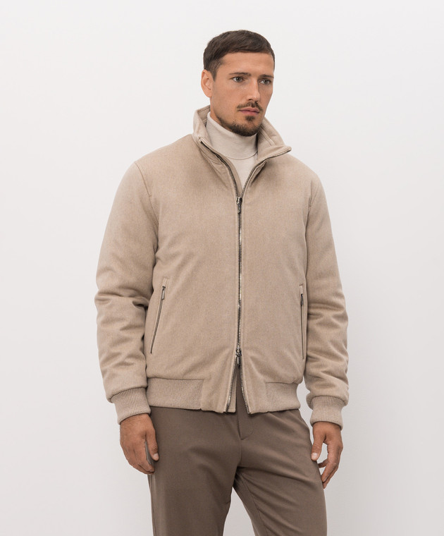 Peserico Бежевая куртка из шерсти и кашемира R52295A6717 изображение 3