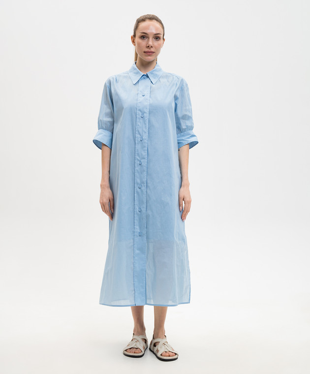 Jil Sander Голубое платье J02CT0593J45326 изображение 3
