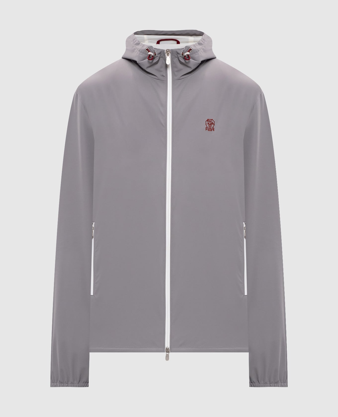 Серая ветровка с эмблемой