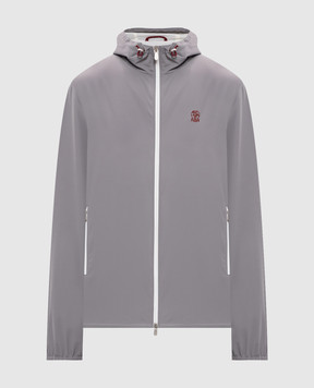 Brunello Cucinelli Серая ветровка с эмблемой MM49A7440G