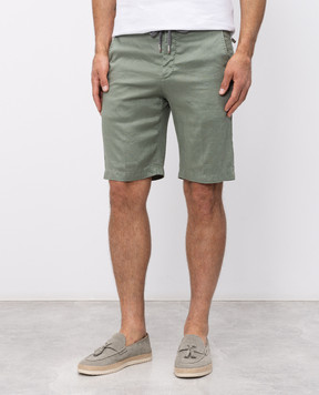 Marco Pescarolo Зелені шорти з льоном CENITO5302