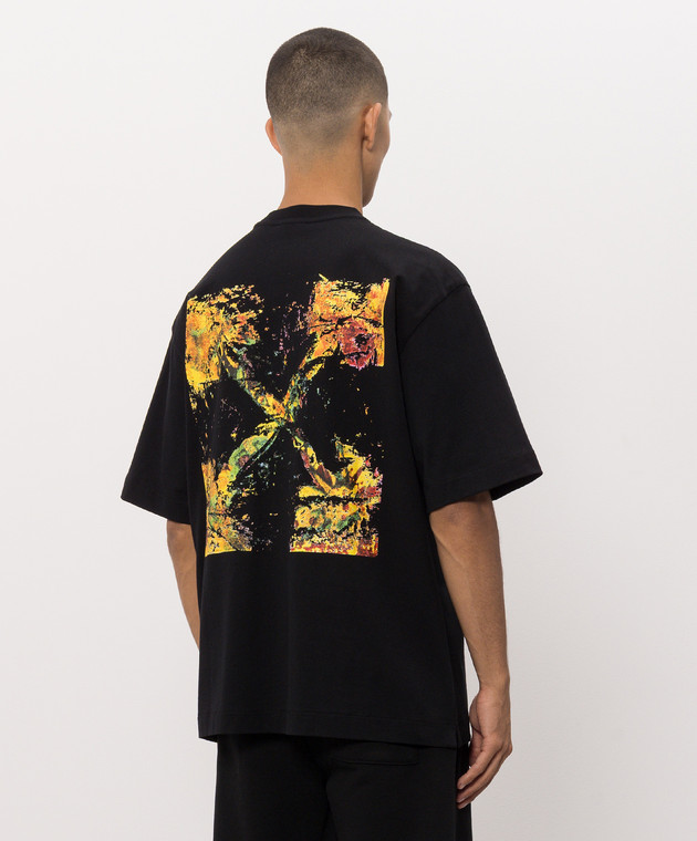 Off-White Черная футболка с принтом Spices Arrow 44MAA120F26J00D изображение 4