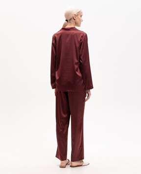 Dore & Rose Бордовая пижама из шелка SILKPJSET