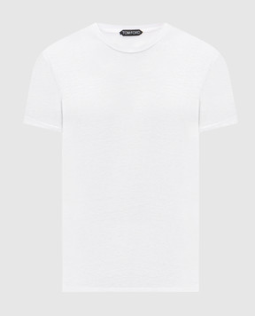 Tom Ford Біла футболка з шовком JCS026JMC084