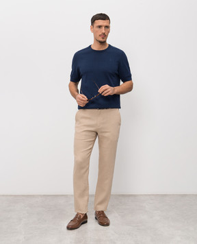 Trussardi Бежевые брюки из льна P719M000113NMP313T38