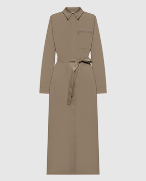 Peserico Суня-сорочка кольору хакі з ланцюжком моніль A02540D00A01979