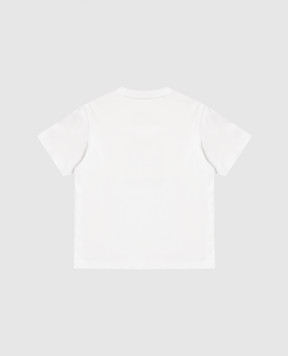 Brunello Cucinelli Детская белая футболка с принтом B0B13T179A