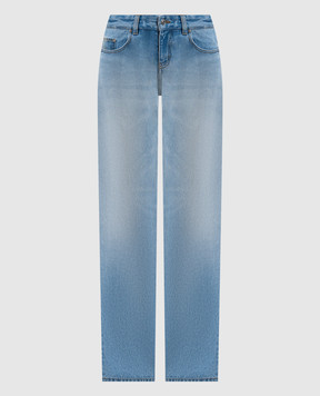 Victoria Beckham Голубые джинсы с патчем логотипа 1126DJE007075A