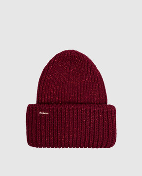 Twinset Бордовая шапка с люрексом 262TA4620