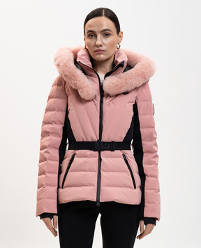 Mackage Рожева гірськолижна пухова куртка ELITA-ZR з хутром ELITASHR