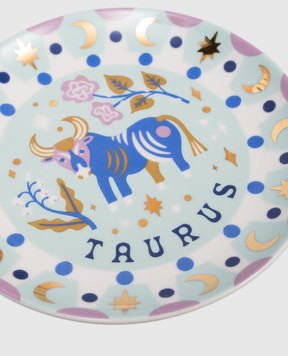 Bitossi Home Блакитна порцелянова тарілка для закусок Taurus AST00005