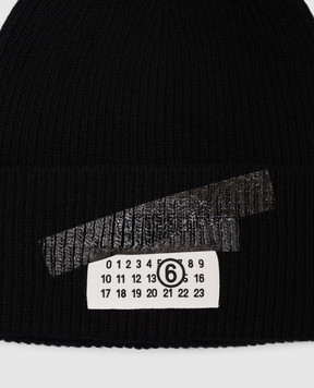 Maison Margiela MM6 Детская черная шапка из шерсти M61054MM08Z