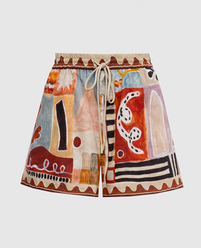 Alemais Шорти Michelle із льону в принт 6287P