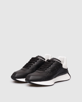 Alexander McQueen Чорні шкіряні кросівки Sprint Runner 841162WIAHE