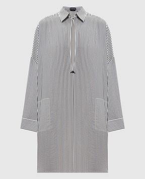 Tom Ford Біла сукня в стилі сорочки в смужку AB3632FAX1712