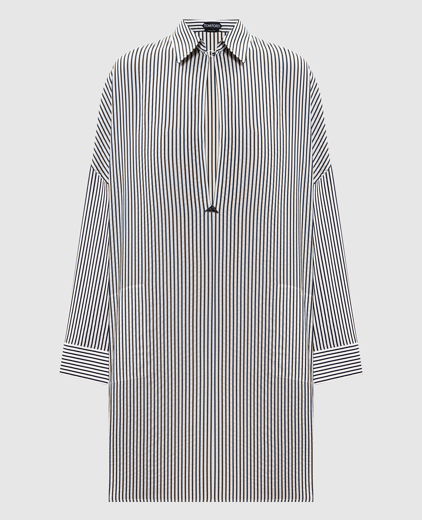 

Белое платье в стиле рубашки в полоску, Белый, Повседневные платья