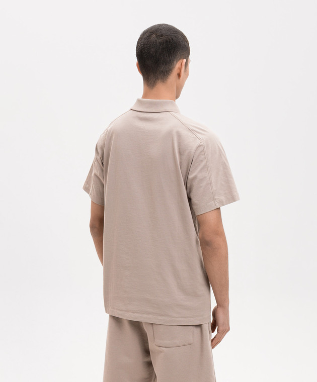 Off-White Бежеве поло з принтом логотипа 44MAD00YS26J001 зображення 4