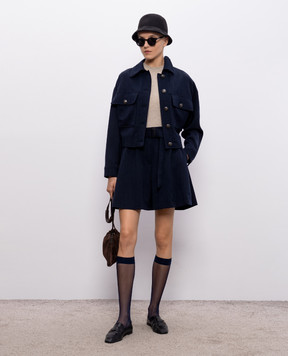 Brunello Cucinelli Бежевый топ с кашемиром в рубчик M9A822200P