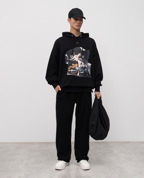 Off-White Чорне худі Cupid Paper 44MBB085F5F00W