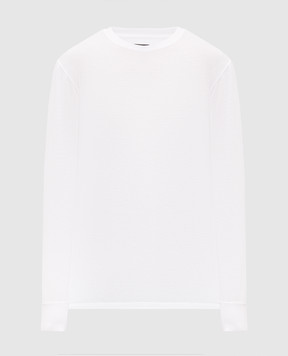 Tom Ford Белый лонгслив с вышивкой монограммы логотипа JCL006JMT012