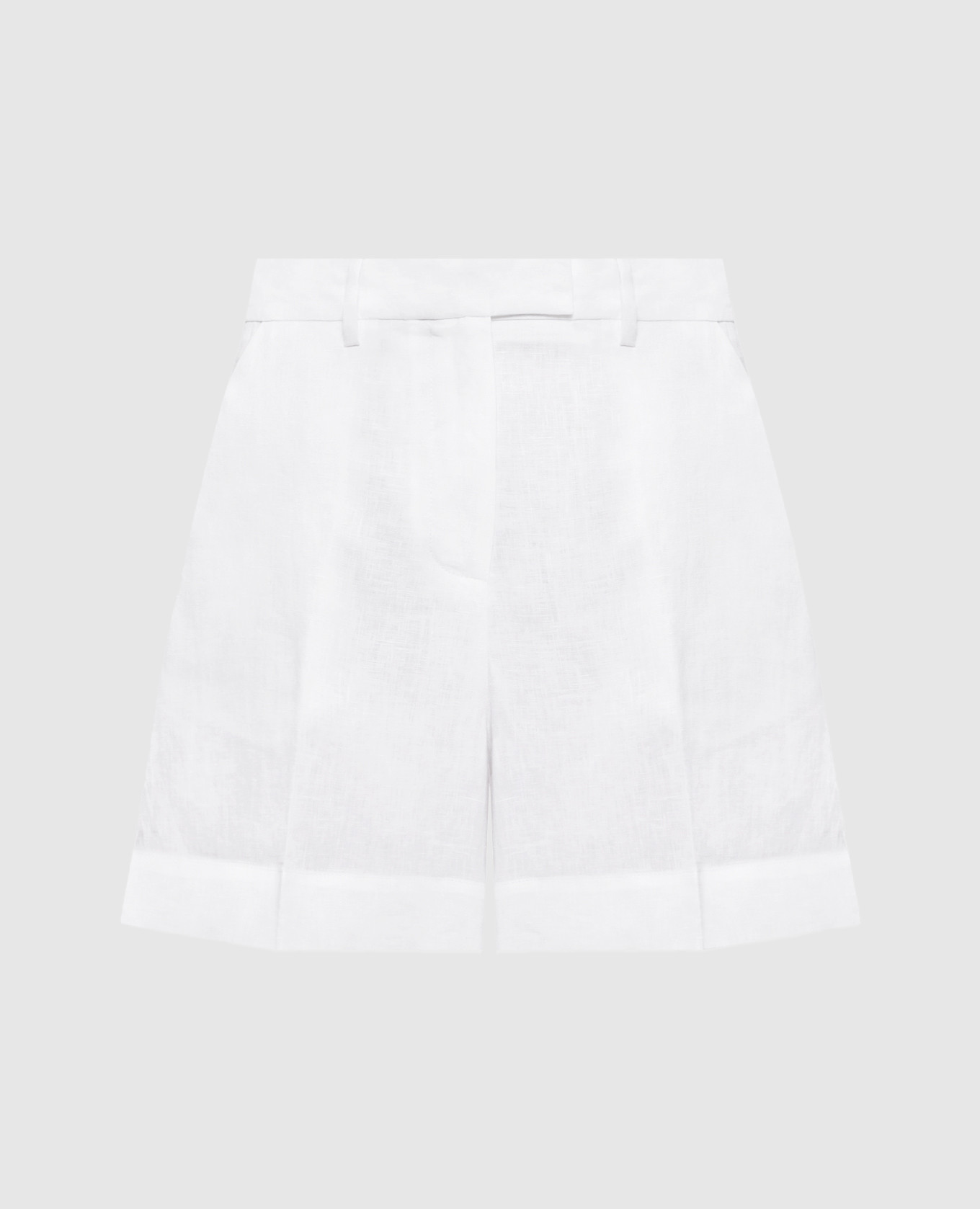Белые шорты из льна