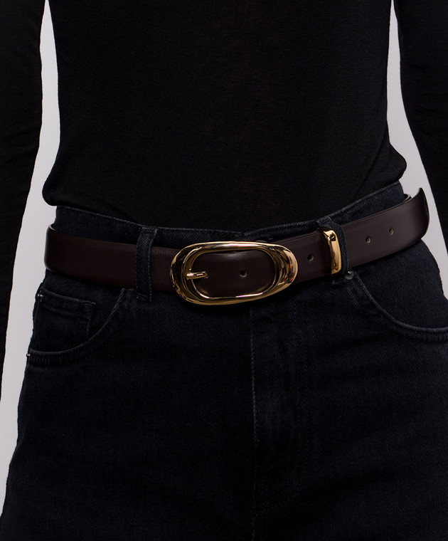 Twinset Коричневий шкіряний ремінь 262TA4540 зображення 2