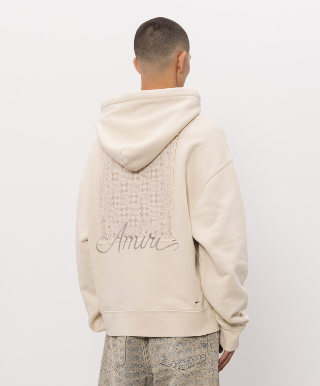 AMIRI Бежевые худи с вышивкой логотипа AMTOJR1171 изображение 4