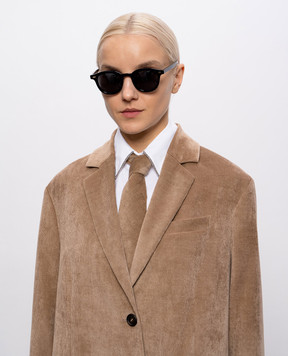 Brunello Cucinelli Коричневый вельветовый галстук MP547B3C99