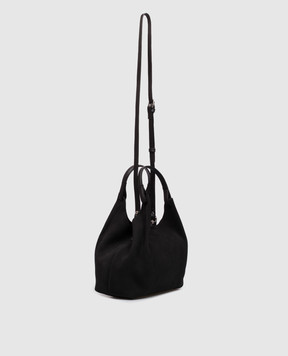 Gianni Chiarini Чорна замшева сумка-тоут Dua BS9799CMPL