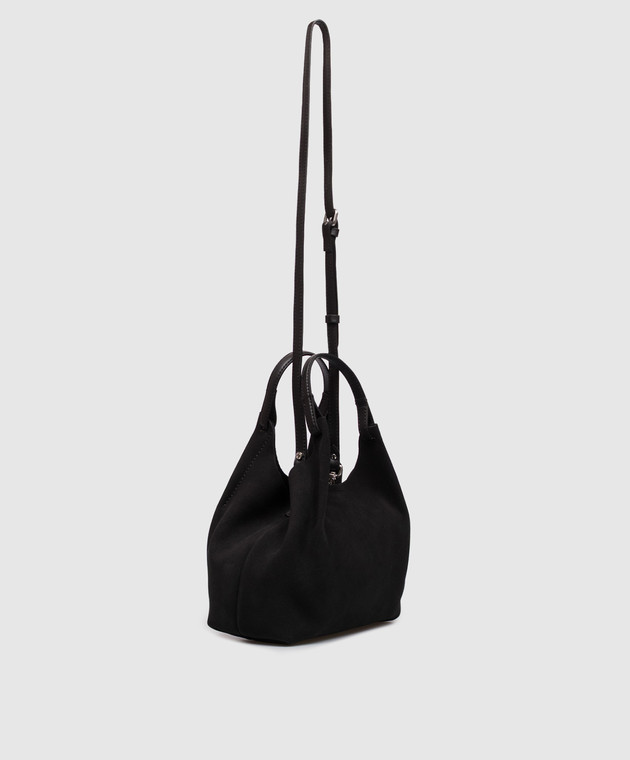 Gianni Chiarini Черная замшевая сумка-тоут Dua BS9799CMPL изображение 3