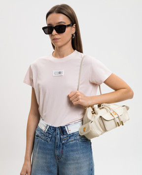 Off-White Белая кожаная сумка-кисет Dumbo OWMY002F25LEA001